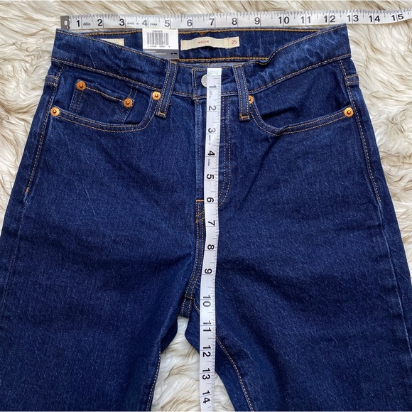 Levi’s Wedgie Icon High Rise Ankle Jeans Tapered Leg Dark Wash Size 25 NWT - Picture 11 of 15